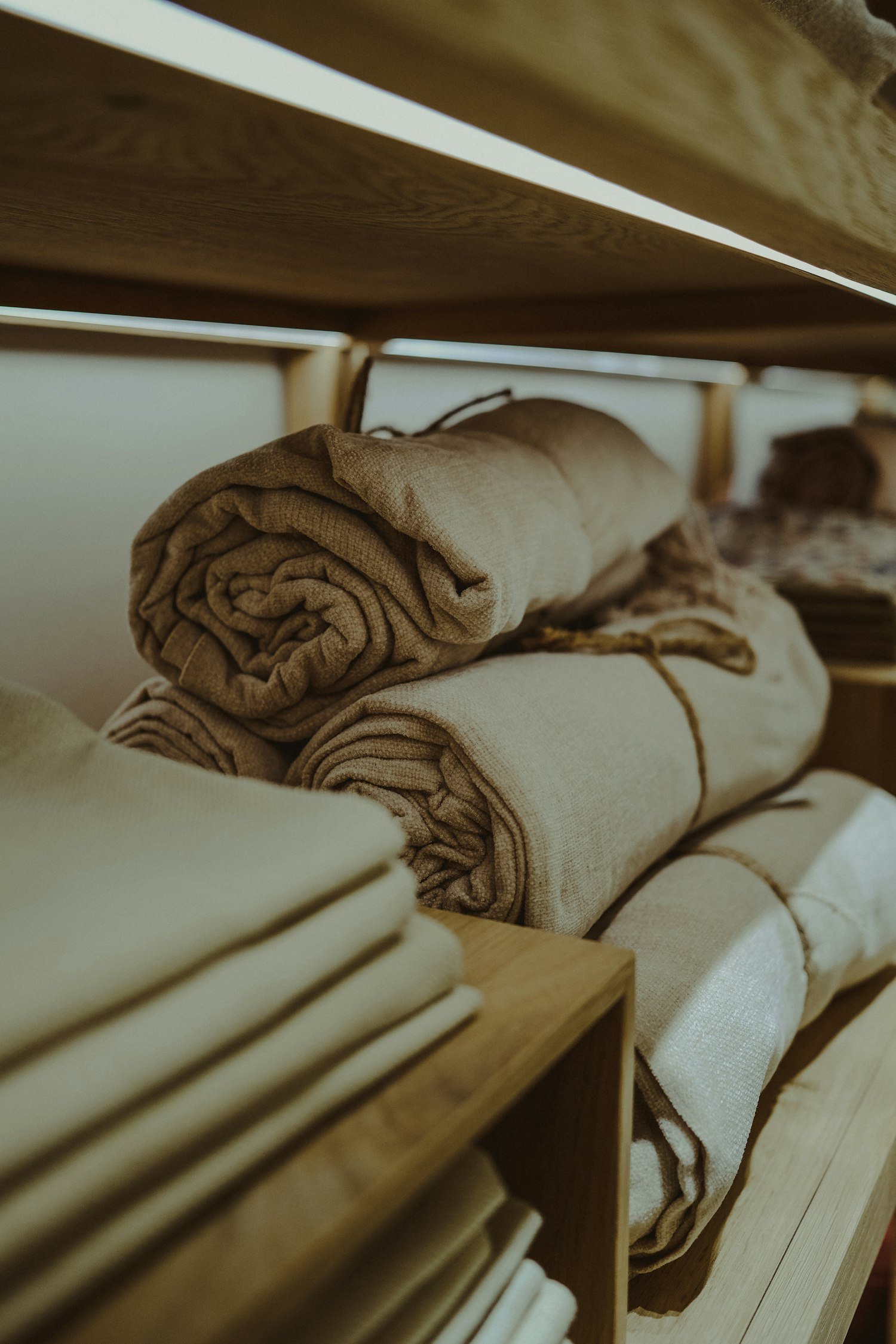 Fresh rolled towels and linens — Bright & Tidy, Brickell